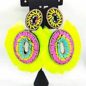 Tropical Bohemian Fringe Earrings